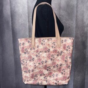 LC Lauren Conrad Pink Neutral Floral Cottagecore Boho Tote Chic Handbag